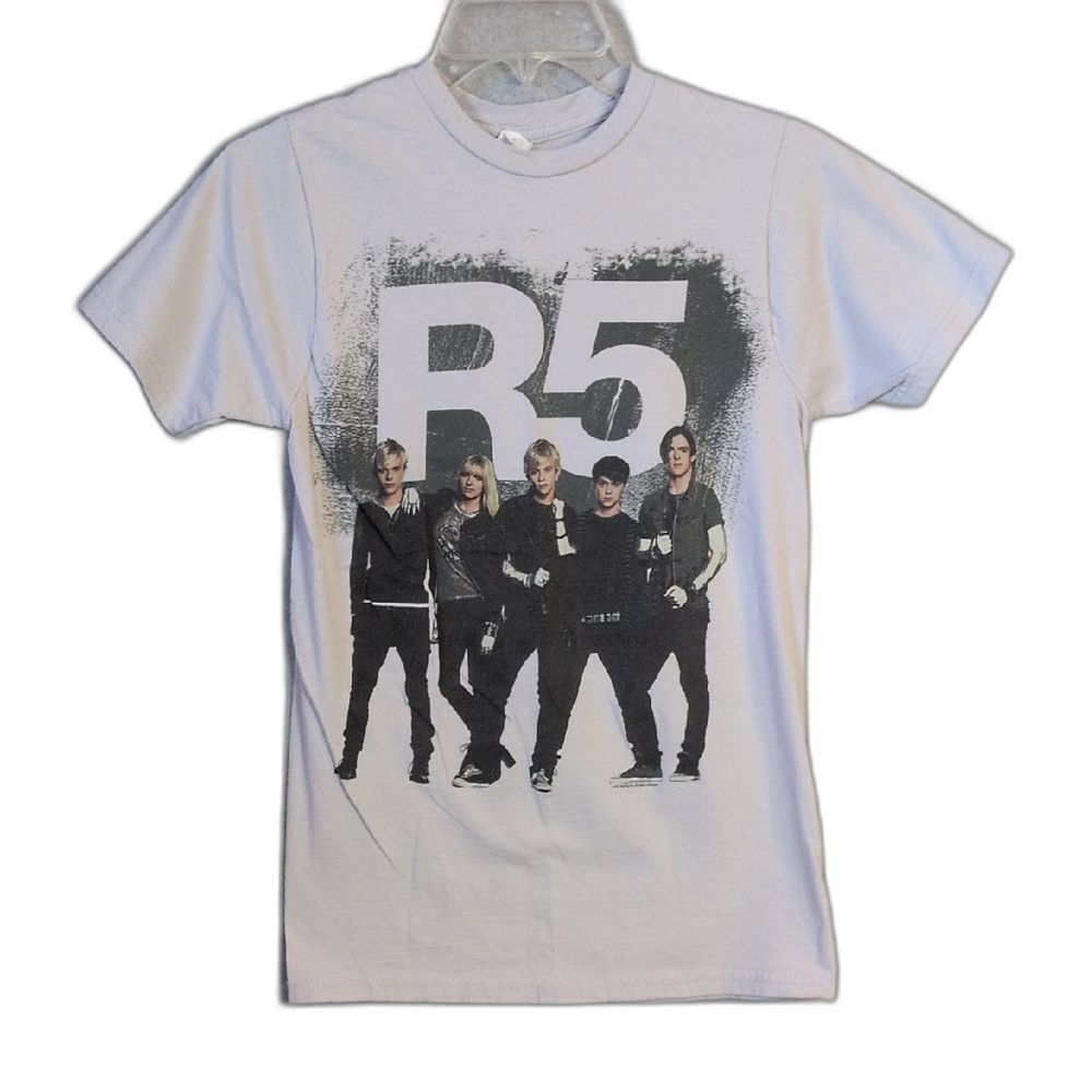 R5 Band Gray Beige Tee Adult S Bay Island Sportswear
